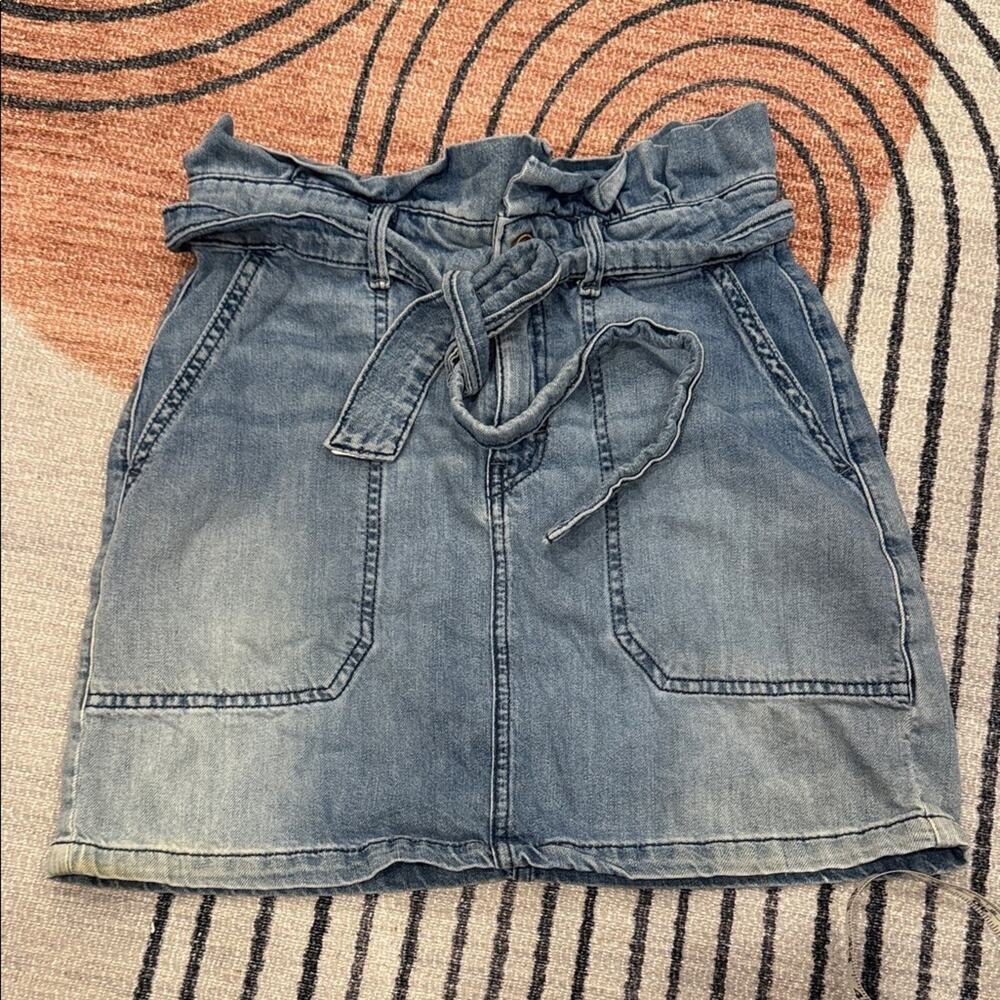 Free People Denim Blue Mini Skirt size 4